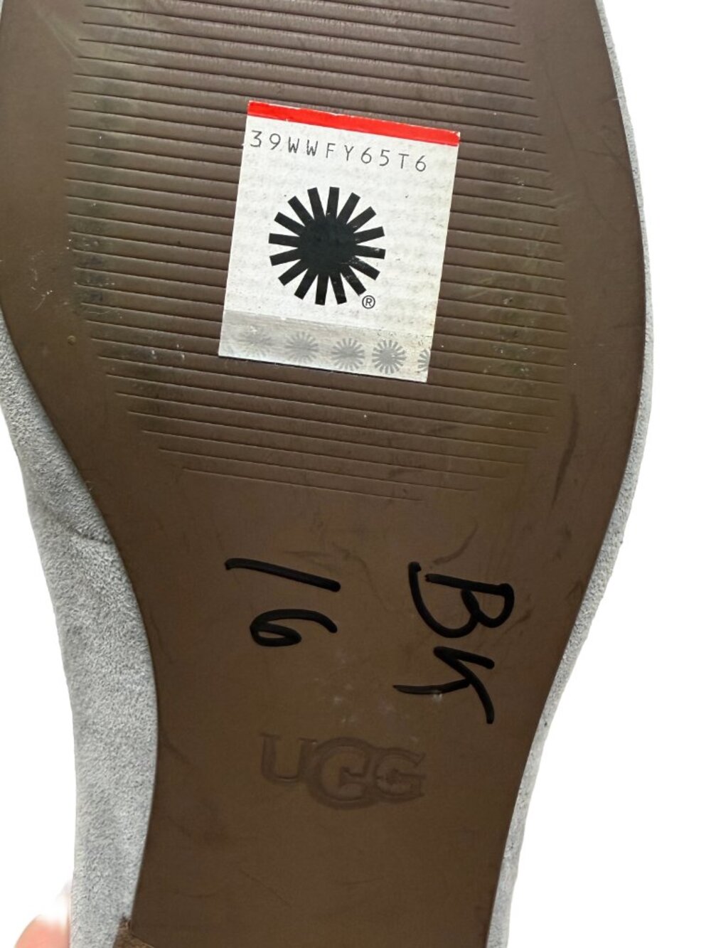 Ugg Janaya Suede Collapsable Slip-On in Cobble Grey Loafer Women's Size 6 - Picture 9 of 9